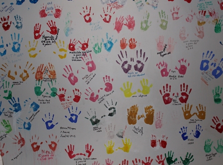 Hand wall at Kempinski Seychelles Resort Kids Club