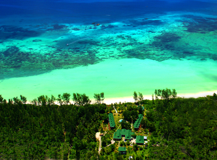 Aerial view of Acajou Hotel Seychelles