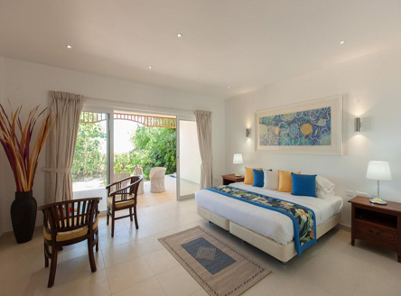The spacious Deluxe Rooms at Acajou Hotel