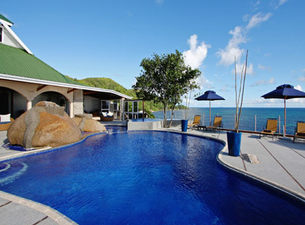 Exclusive pool area at Black Parrot Suites in Seychelles