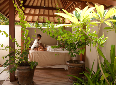 Spa treatments may be taken in the privacy of your cottage on Denis Island