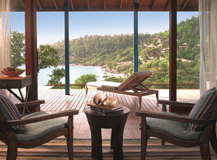 Panoramic views from all villas at Four Seasons Seychelles