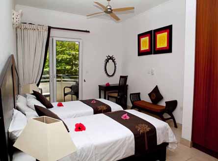 Apartment interior at Hanneman Holiday Residence Seychelles