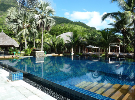 Main pool at Hilton Seychelles Labriz Resort & Spa