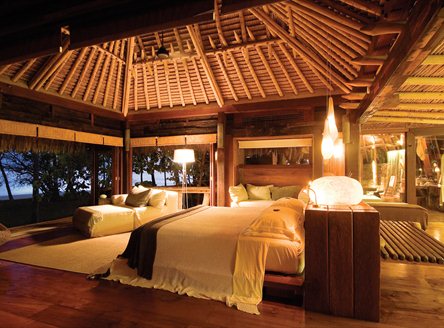 Luxury villa interiors on North Island Seychelles