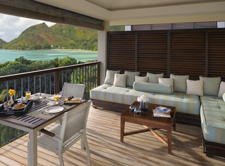 Private villa deck area - Raffles Seychelles
