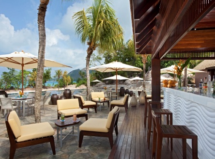 Pool bar at Raffles Seychelles