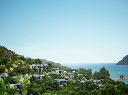 Raffles Seychelles is set in tropical hillside gardens