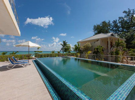 The new infinity pool at Acajou Hotel