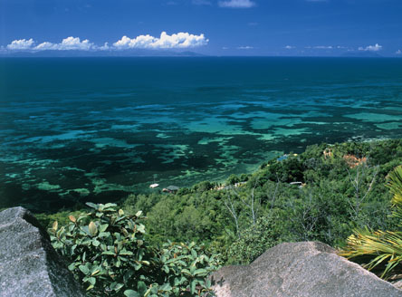 Gorgeous coast line at Black Parrot Suites On Praslin Island