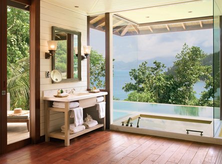 Lavish bathrooms at Four Seasons Seychelles