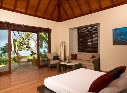 Beach Villa interior at Silhouette Island Seychelles