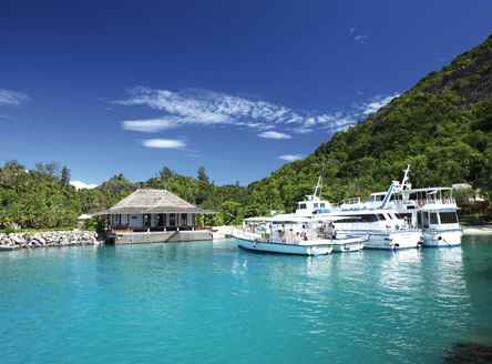 Jetty at Hilton Labriz on Silhouette Island Seychelles