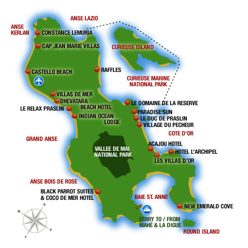 Praslin Map